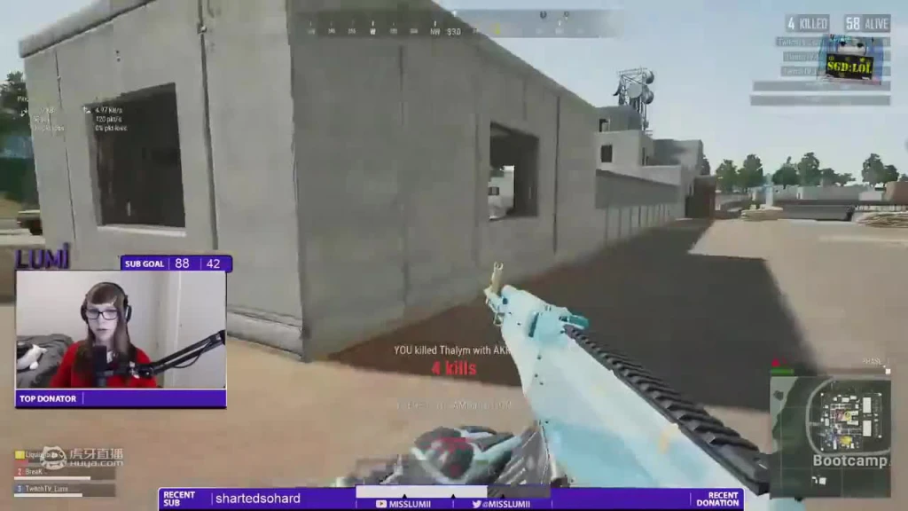 绝地求生：美服超強女玩家 自带外挂瞬狙超神压枪